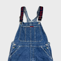 Vintage 90s Tommy Hilfiger Overalls Mens Large Blue Medium Wash Hammer Loop Workwear