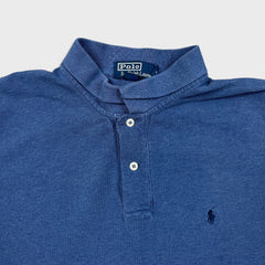 Vintage 90s Polo Ralph Lauren Shirt Mens XL Blue Preppy Pony Casual Short Sleeve