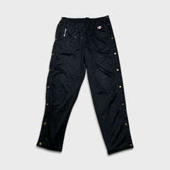 Vintage 90s Champion Track Pants Mens Medium Black USA Tear Away Athletic Jogger