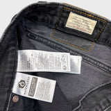 Levi's 510 Skinny Jeans Mens 32x28 Black Dark Wash Stretch Mid Rise Tapered Leg Denim Pants