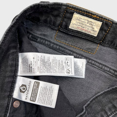Levi's 510 Skinny Jeans Mens 32x28 Black Dark Wash Stretch Mid Rise Tapered Leg Denim Pants