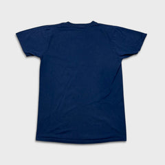 Vintage Y2K Blank T Shirt Mens Medium Blue Faded Classic Basic Short Sleeve Tee