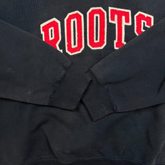 Vintage 90s Roots Athletics Sweatshirt Mens XL Blue Sun Faded Distressed Pullover
