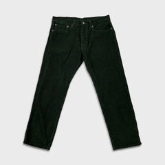 Levi's 502 Pants Mens 34x30 Green Corduroy Tapered Stretch Regular Fit Mid Rise