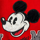 Vintage 90s Disney Mickey Mouse Jacket Mens Medium Red Varsity Letterman