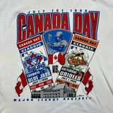 Vintage 1999 Toronto Blue Jays T Shirt Mens Large White Canada Day Classic MLB Tee