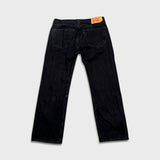 Levi's 501 Jeans Mens 36x30 Black Original Straight Leg Dark Wash Denim Pants
