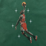 Nike Jordan Brand Hoodie Men Large Green Slam Dunk Contest NBA Basketball Hooded Pullover