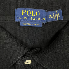 Polo Ralph Lauren Shirt Mens 2XL Black Pony Slim Fit Casual Preppy Short Sleeve