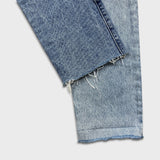 Levi's 501 Jeans Mens 28x30 Blue Original Fit Straight Distress Frayed Leg Denim Pants