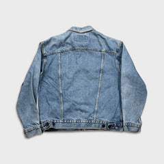 Signature by Levi's Type III Jean Jacket Mens Medium Blue Denim Western Trucker