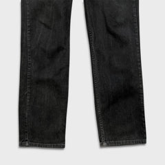 Vintage 90s Levi's 516 Jeans Mens 33x32 Black Slim Fit Straight Leg Faded Denim Pants