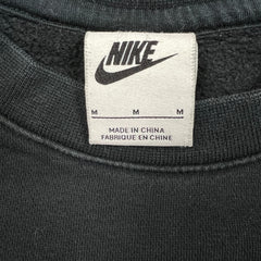 Nike Sportswear Sweatshirt Mens Medium Black Swoosh Pullover Crewneck