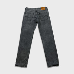 Levi's 502 Jeans Mens 32x30 Black Regular Taper Fit Faded Stone Wash Denim Pants