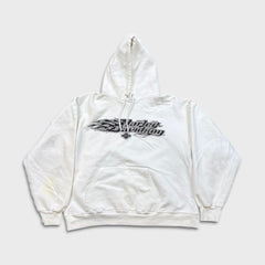 Vintage 2006 Harley Davidson Hoodie Mens Medium White Carolina Biker Hooded Sweater