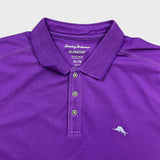 Tommy Bahama Polo Shirt Mens XL Purple Island Zone Trim Fit Short Sleeve Tee