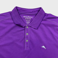 Tommy Bahama Polo Shirt Mens XL Purple Island Zone Trim Fit Short Sleeve Tee
