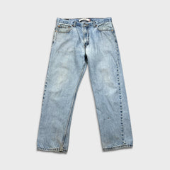 Vintage Y2K Levi's 505 Jeans Mens 36x30 Blue Regular Fit Straight Leg Light Wash Denim Pants