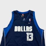 Vintage 90s Nike Steve Nash Dallas Mavericks Jersey Mens 2XL Blue NBA Basketball