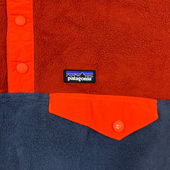 Patagonia Synchilla Snap T Fleece Mens Small Orange Outdoor Pullover Jacket