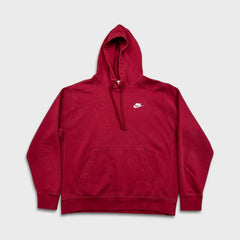 Nike Sportswear Hoodie Mens Large Red Swoosh Pullover Hooded Sweater