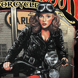 2025 Harley Davidson T Shirt Mens Medium Biker Pin Up Girl Ontario Tee