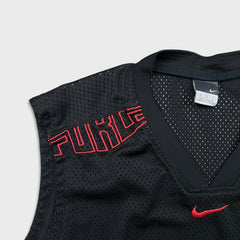 Vintage Y2K Nike Force Sleeveless Mens Medium Black Sportswear Swoosh Vest