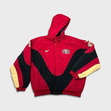 Vintage 1996 Pro Line Reebok San Francisco 49ers Jacket Mens XL Red  NFL Football Full Zip Sports