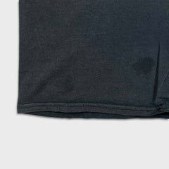 Vintage Y2K Blank T Shirt Mens Large Black Sun Faded Distressed Short Sleeve Tee