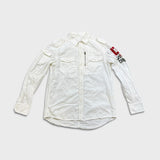 2010 Diesel KRAFT WIRED 10% Shirt Mens Small White Military Workwear Utility