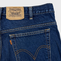 Vintage Y2K Levi's 619 Jeans Mens 36x25 Blue Straight Orange Tab Dark Wash Denim Pants