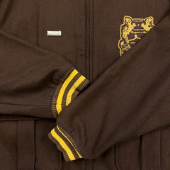 Vintage LRG Lifted Research Group Varisty Jacket Mens Medium Brown Y2K Letterman