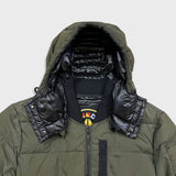 Moose Knuckles Heavy Jacket Mens Large Green Puffer Down Full Zip Coat