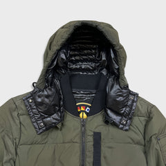 Moose Knuckles Heavy Jacket Mens Large Green Puffer Down Full Zip Coat