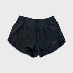 Lululemon Hotty Hot High Rise Short 2.5" Womens Size 8 Black Athletic Run Yoga