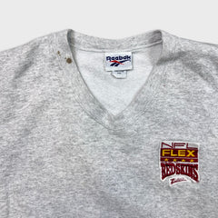Vintage 1992 Reebok Washington Redskins Vest Mens 2XL Gray NFL Flex Football Pullover