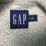 Vintage 90s Gap Fleece Mens Large Gray Spell Out Outdoor Jacket