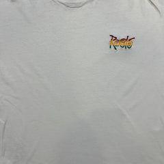 Vintage 90s Roots Canada T Shirt Mens Medium White Rasta Single Stitched Tee