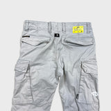 G-Star Raw 3301 Pants Mens 32x27 Gray Straight Fit Casual Utility Cargo Trousers