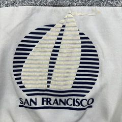 Vintage 90s San Francisco Sweatshirt Mens XL White USA 1/4 Zip Pullover Sweater
