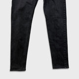 Levi's 512 Jeans Mens 33x32 Black Slim Taper Leg Dark Wash Mid Rise Stretch Denim Pants