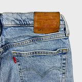 Levi's 501 S Jeans Womens 27x28 Blue Skinny Fit Slim Taper Leg Light Wash Denim Pants