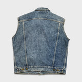 Vintage 90s Guess Denim Vest Mens XL Blue USA Jean Trucker Jacket