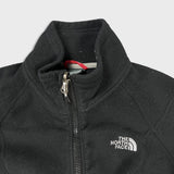 The North Face Fleece Womens Small Black Spell Out Full Zip Outdoor Jacket