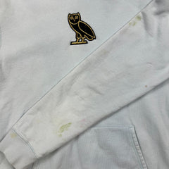 October's Very Own Hoodie Mens Medium Blue OVO Classic Owl Hooded Sweater