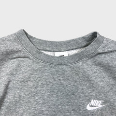 Nike Sportswear Sweatshirt Mens Large Gray Swoosh Pullover Crewneck