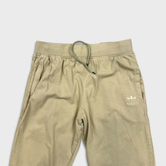 Adidas Originals Sweatpants Mens 2XL Beige Spell Out Fleece Comfort Jogger