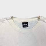 Stussy T Shirt Mens Medium White Have A Good Vibe Double Sided Care Label Tee