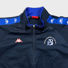 Vintage Y2K Kappa Sweatshirt Mens Medium Blue Japan University 1/4 Zip Tracksuit Top