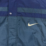 Vintage 90s Nike Sportwear Jacket Mens XL Blue Big Swoosh Full Zip Windbreaker